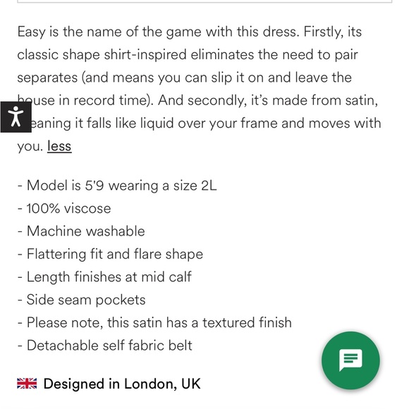 [Boden] Kate Satin Shirt Dress - Picture 6 of 7